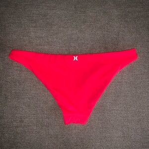 Hurley Red hipster bikini bottoms. Size small.